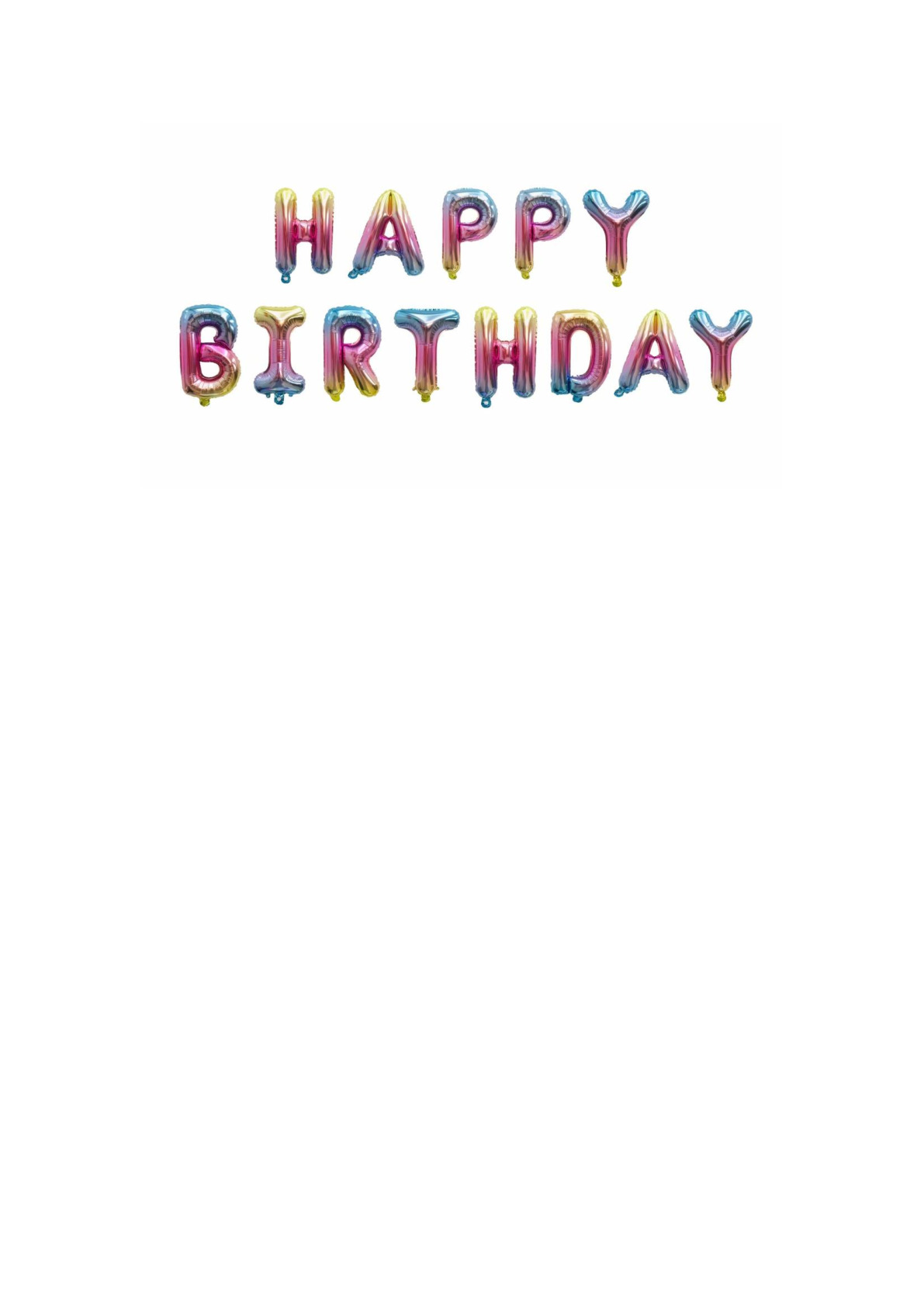 渐变英文字母快乐铝膜气球瘦体 生日布置派对背景墙装饰套餐1详情1