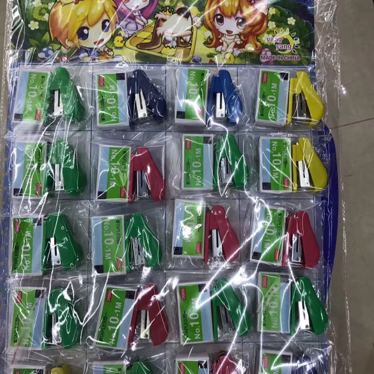 儿童订书机得力文具0353迷你订书机套装小型学生儿童订书机定书机订书器批发