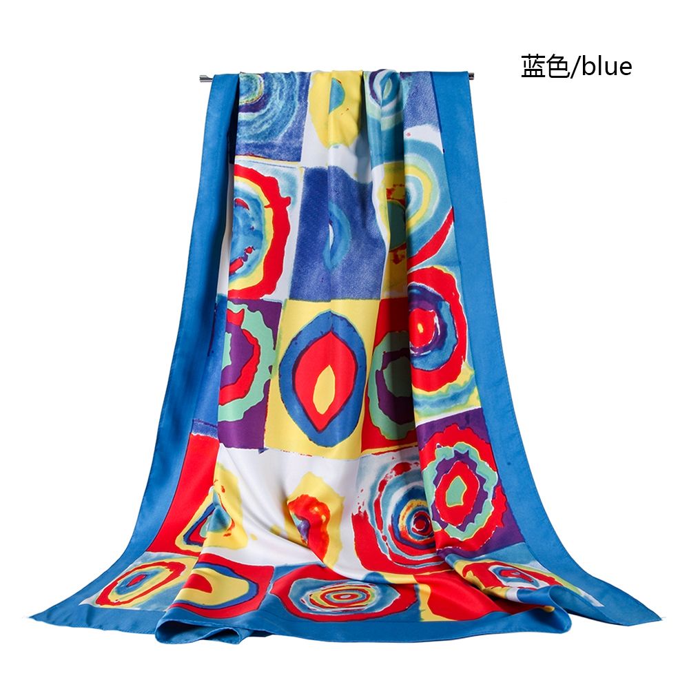 New Twill Silk Polyester Material Digital Circle European And American Style Scarf Yiwu Manufacturers Scarf In Stock undefined