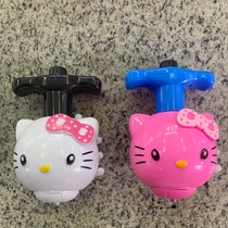Children's toy cartoon cat music glowing gyroscope magic rotating cartoon colorful flash finger finger gyroscope