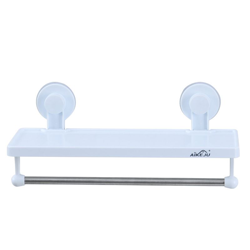 Direct-sale plastic suction cup storage rack in front of the mirror, washbasin, and wall-mounted rack without drilling holes Item Picture