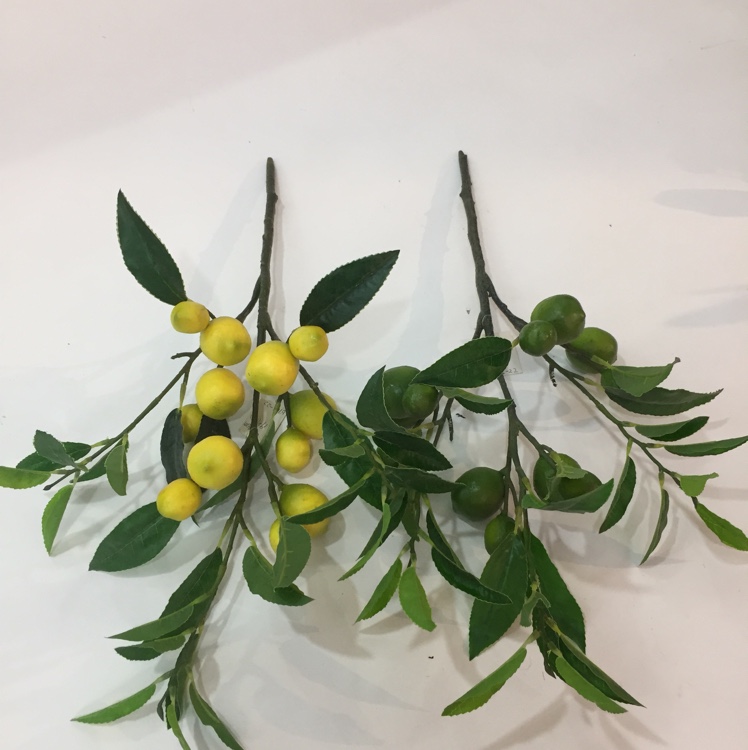 爆款仿真绿植盆栽室内假柠檬树客厅落地摆件装饰北欧假花植物柠檬果