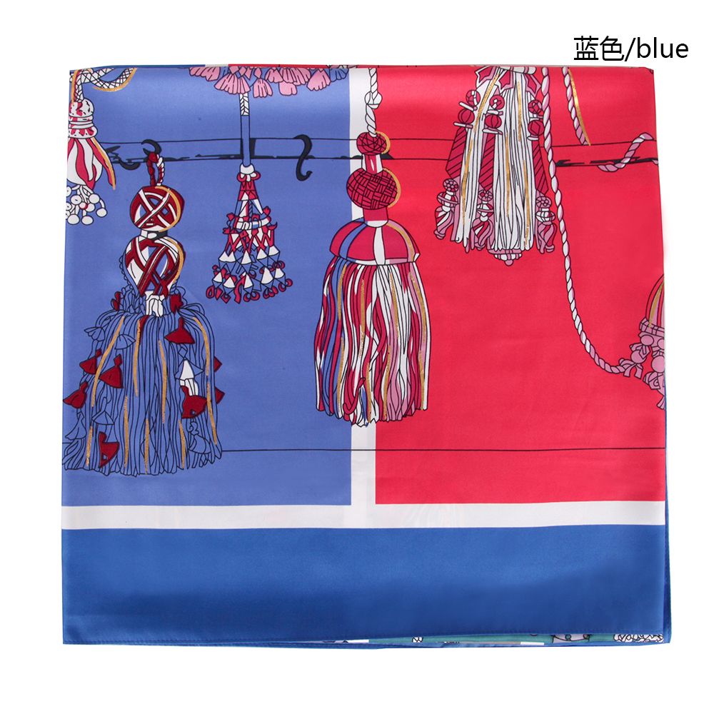 Origin Goods Twill Silk Hot Gold Beard Pattern Large Square Scarf Women Spring And Autumn Outdoor All Matching Style Scarf undefined