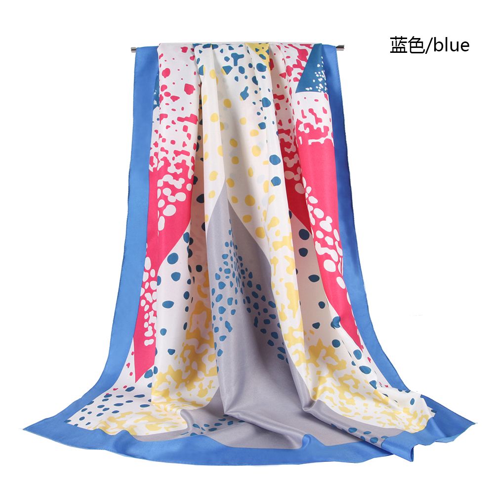 Cross-Border Foreign Trade Source Triangular Geometric Pattern Polyester Women's Scarf Twill Triangle Block Scarf undefined