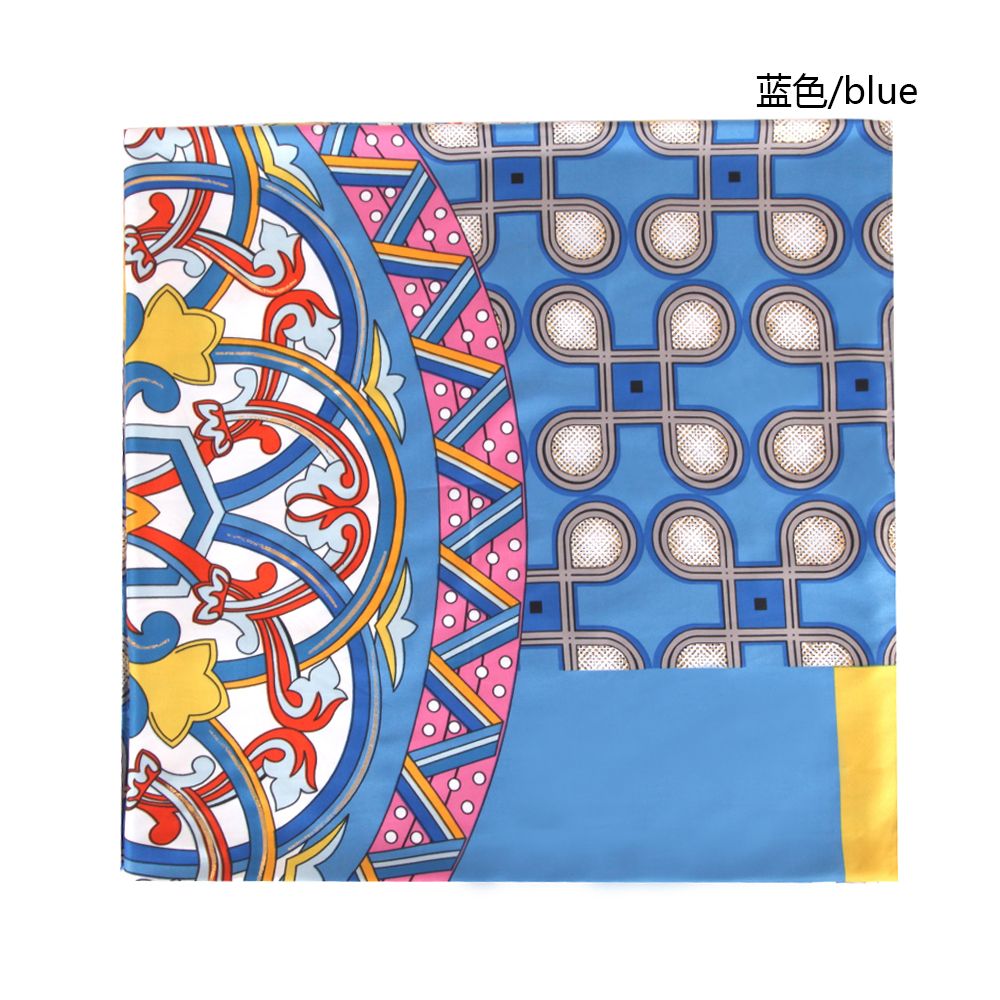 Manufacturers Cross-Border Twill Silk At First Sight Printed Ladies Large Square Scarf Multifunctional Headscarf Spot Wholesale Scarf undefined