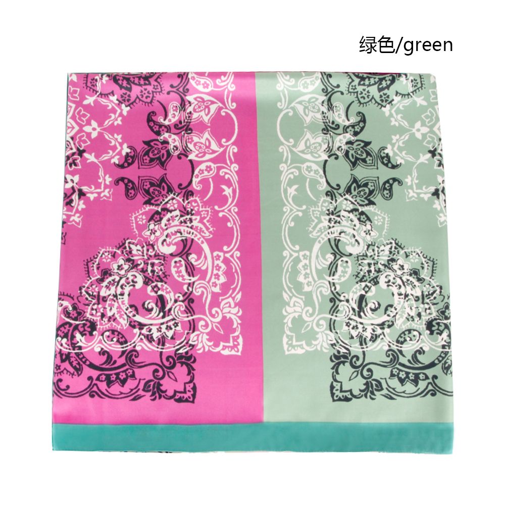 New Source Of Four Pieces Of Blue And White Porcelain Pattern Lady Large Square Scarf Twill Silk Printed Material Lady Scarf undefined