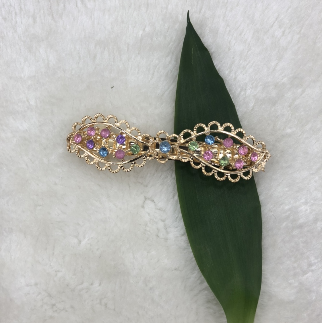 Stall supply is sufficient two yuan shop manufacturers direct sales hairpin haircard gold silver 12 batches thumbnail