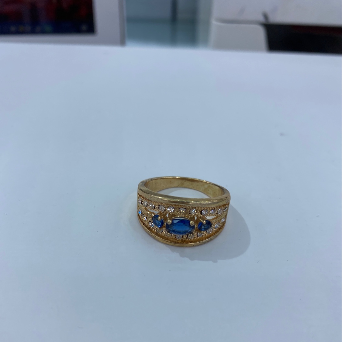 Zircon wedding ring 4 thumbnail