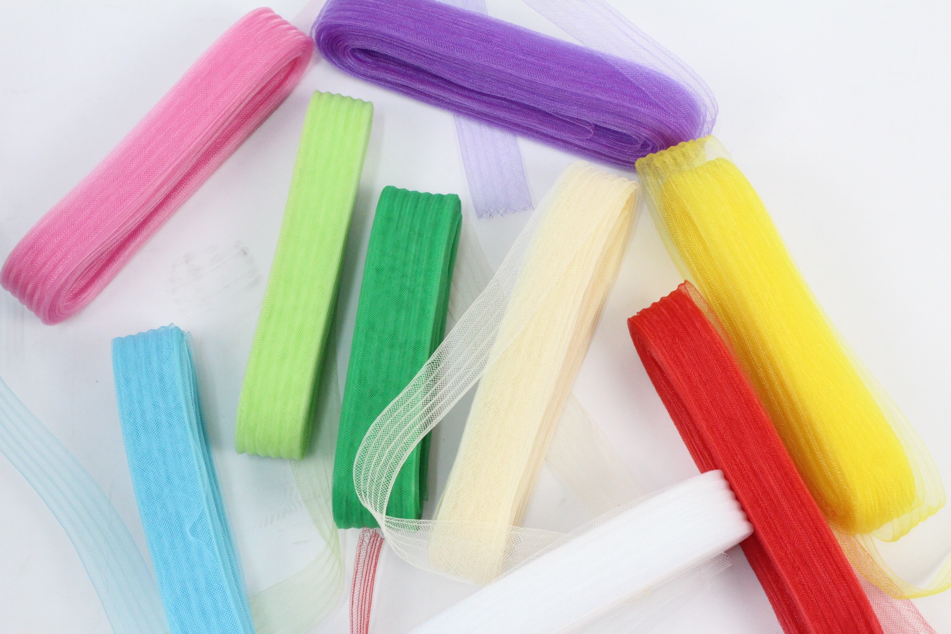 4.5cm光板波纹 波浪网婚纱礼服，舞会礼帽 等辅料