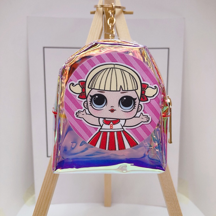 Surprise doll reflective bag mini zero wallet key chain pendant full figure