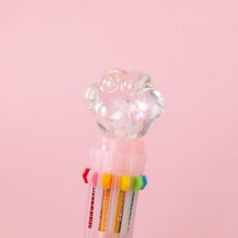 Yiwu Good Quality Choucheng Pen Pal Cat Paw Ten-color Ballpoint Pen Specification image