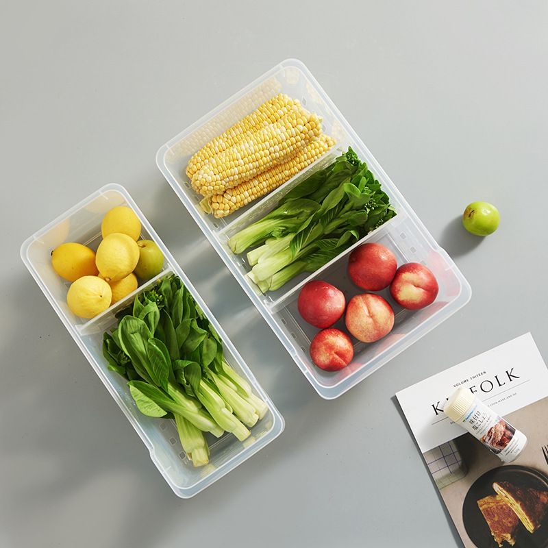 Direct-sale refrigerator food storage box, household fruit and food separation and preservation box, plastic storage box, storage wonder 3039 Application Scenario