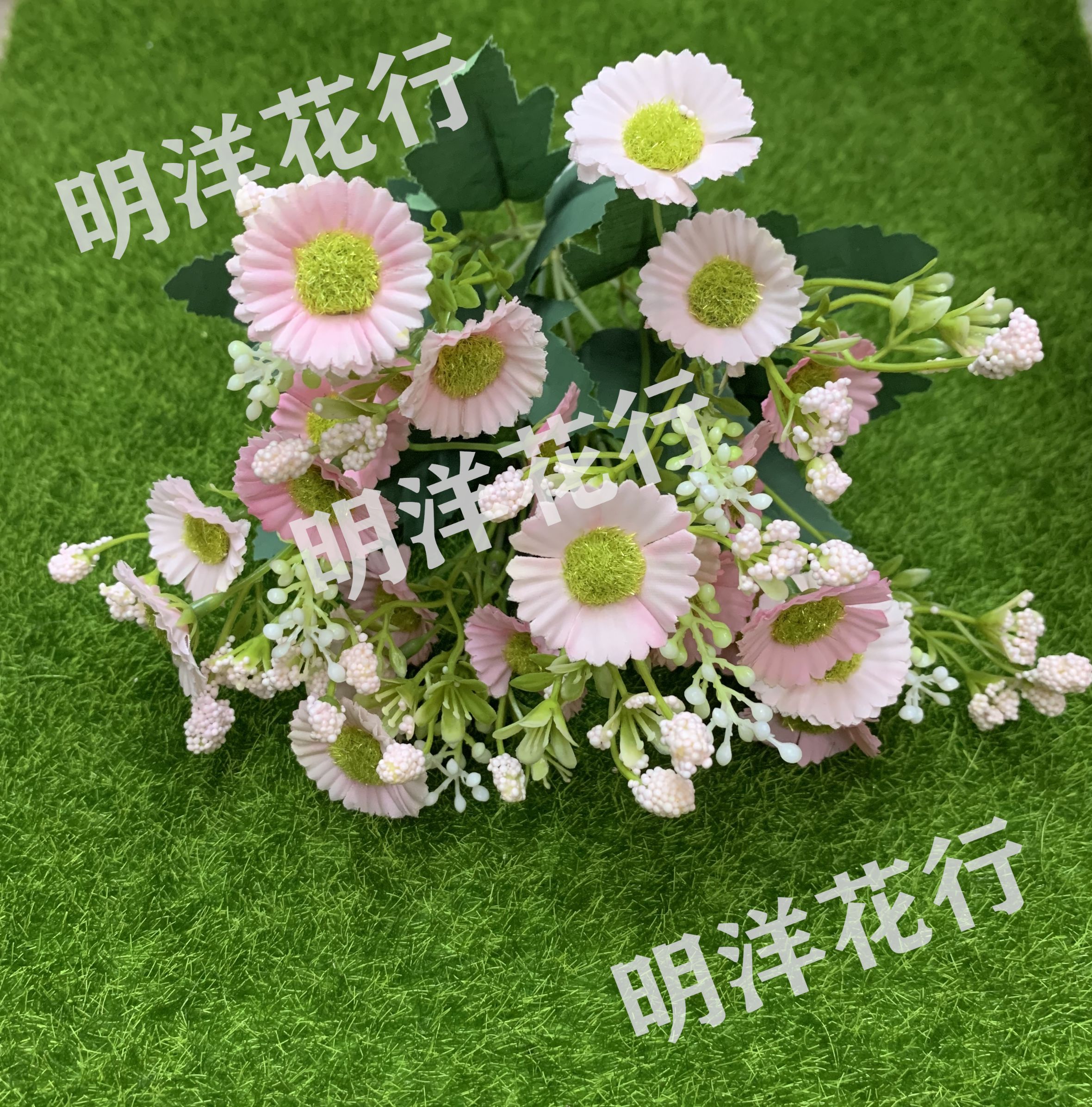 Manufacturer direct selling simulated flower interior decoration table top single fake flower dried flower bouquet decorations (6 heads of Elegance Milanju) thumbnail