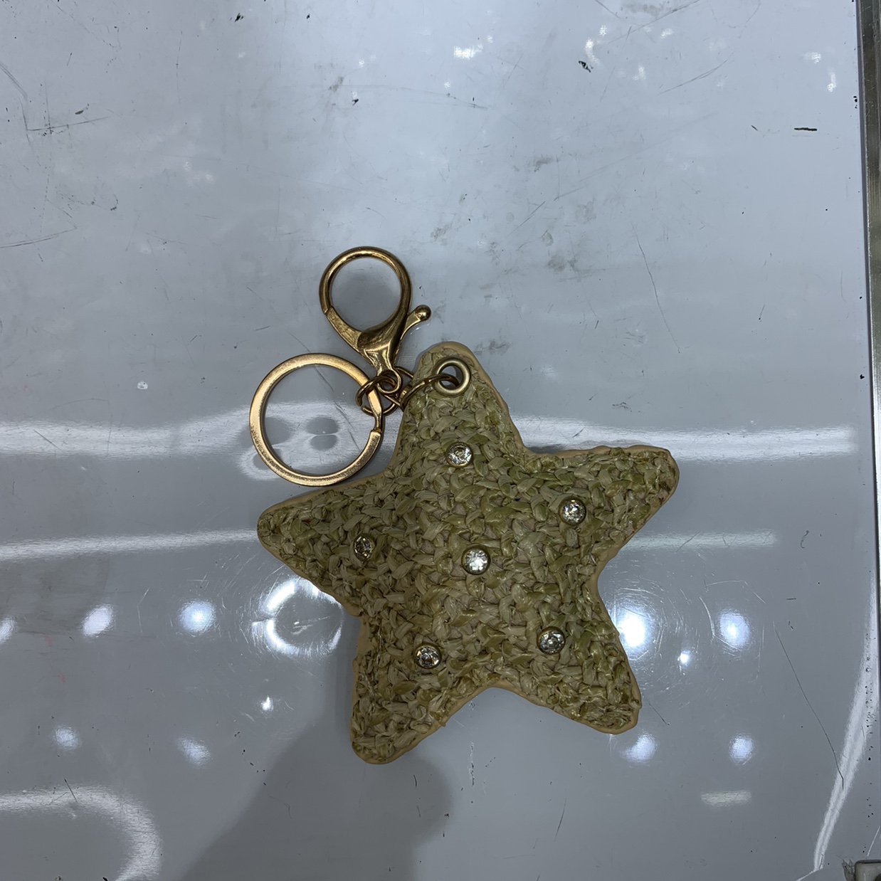 五角星，带钻锁扣本色