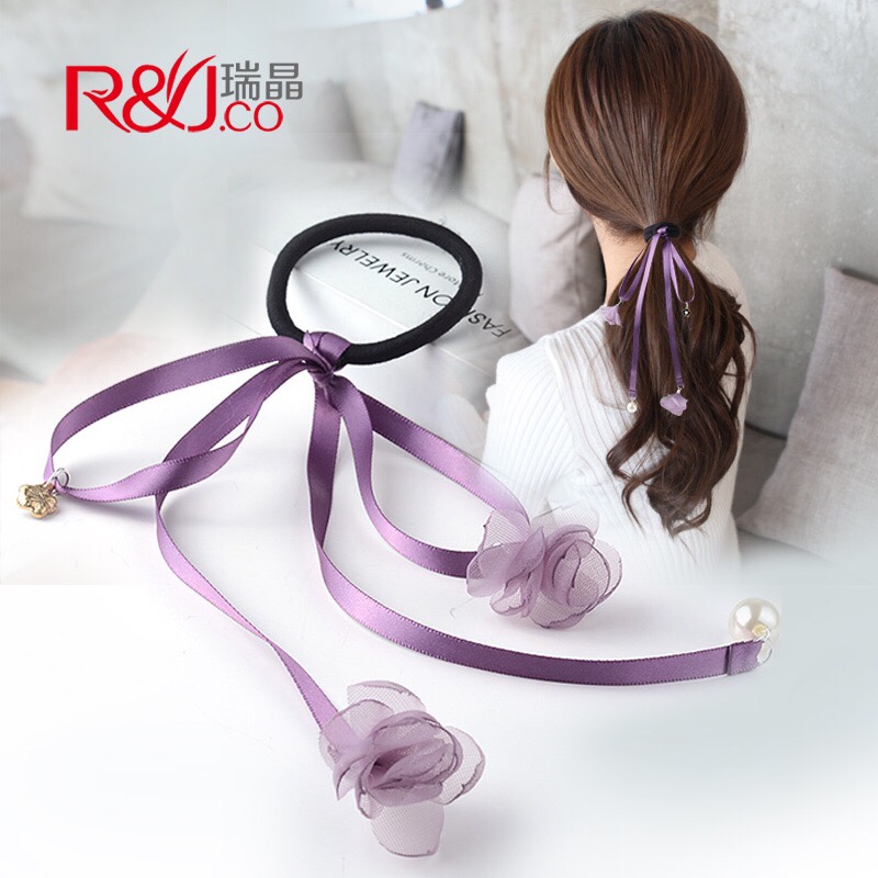 Japanese-style cute girl hair clips, flower ribbons, hair ties, hair accessories, side clips, Korean hair clips, headwear cards