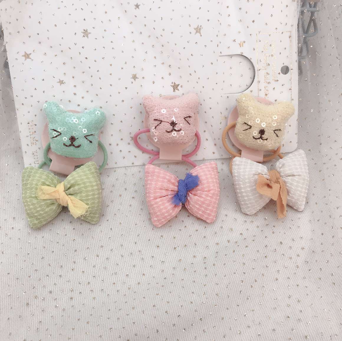 小猫 蝴蝶结皮筋