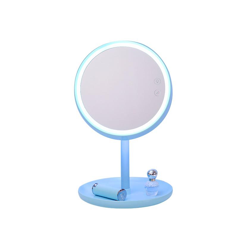 Direct sales creative LED strip light makeup mirror stand, strip light stand style dressing mirror, rechargeable folding makeup mirror Application Scenario