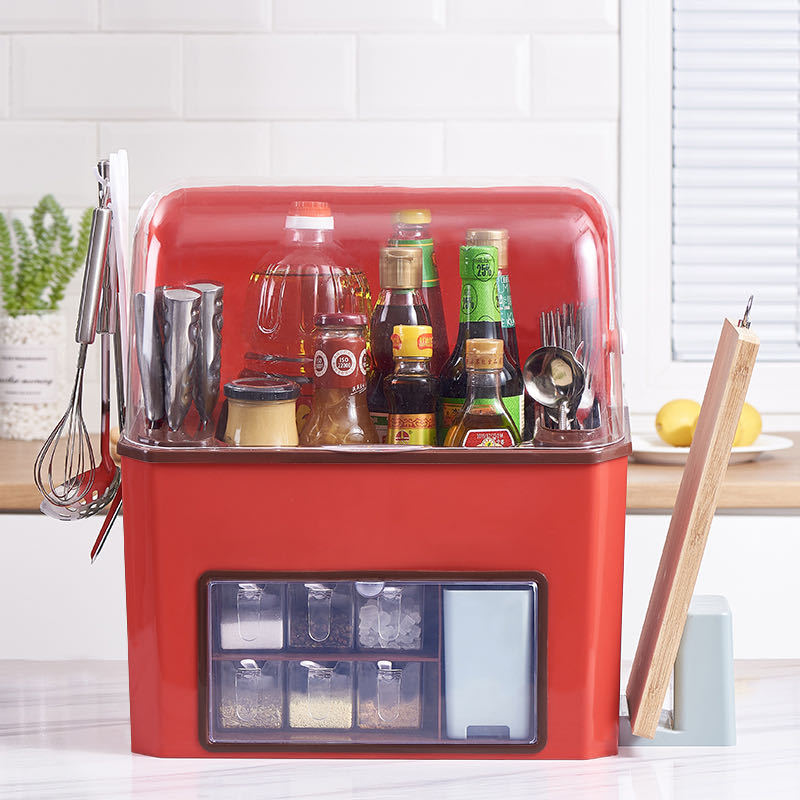 Direct-sale multi-functional kitchen storage rack, seasoning box set, household kitchenware storage rack, seasoning box, seasoning rack full figure