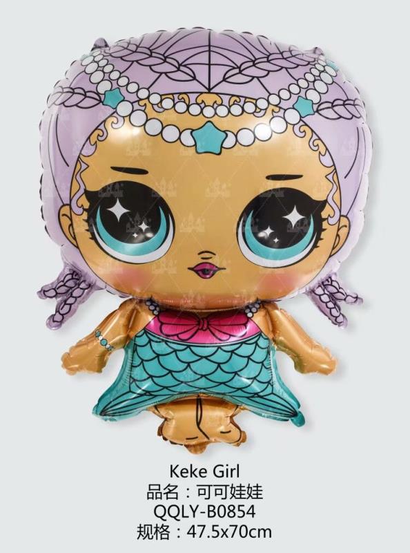Surprise doll aluminum film balloon festival party supplies wholesale manufacturers thumbnail