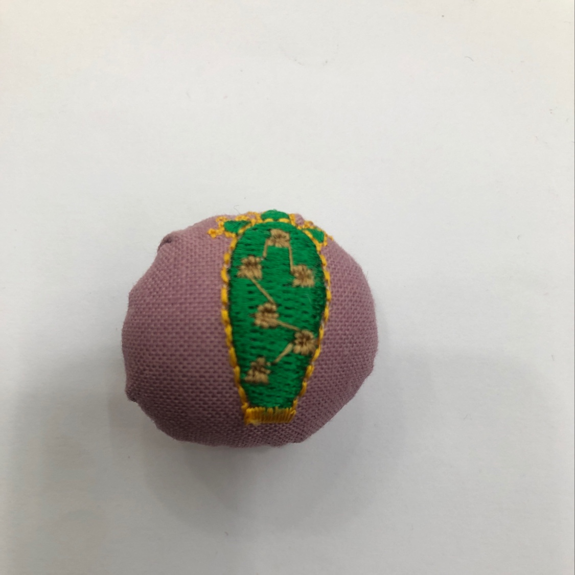 Embroidered cute pumpkin, coconut tree and cactus small ball details Picture