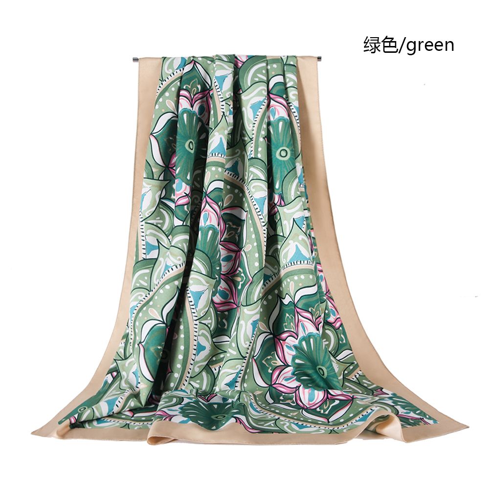 Amazon Goods Polyester Material Fashion Printed Scarf Twill Silk Circle Pattern Scarf In Stock undefined