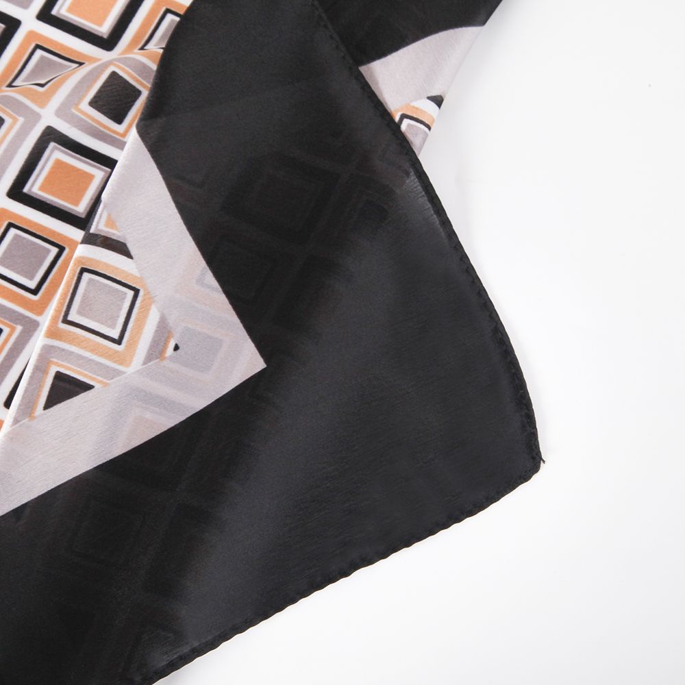 Foreign Trade Supply Silk Satin Printed Three Square Spring And Autumn Women's Scarf European And American Style Printed Scarf In Stock undefined