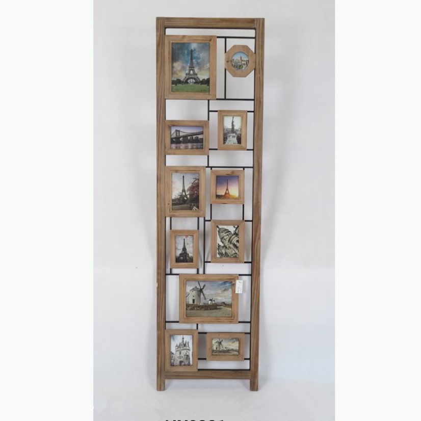 Solid wood hanging wall single screen photo wall