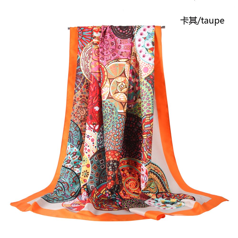 Manufacturers Direct Twill Silk Colorful Snail Pattern Scarf For Women Feel Like Silk undefined