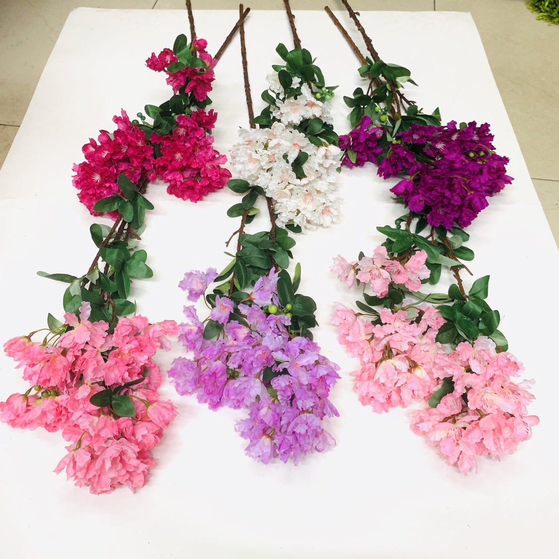 Wedding artificial flowers, large crape myrtle decoration, garden landscaping, artificial flowers, silk flowers, engineering decoration, crape myrtle flower manufacturer wholesale