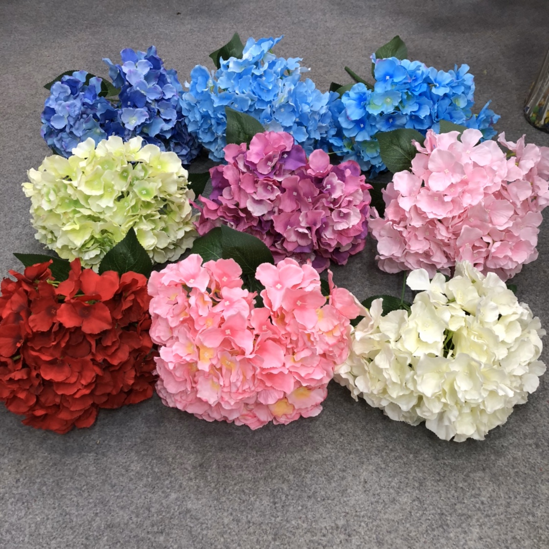 Artificial hydrangea, single plastic flower, 5 hydrangea wedding flowers Application Scenario