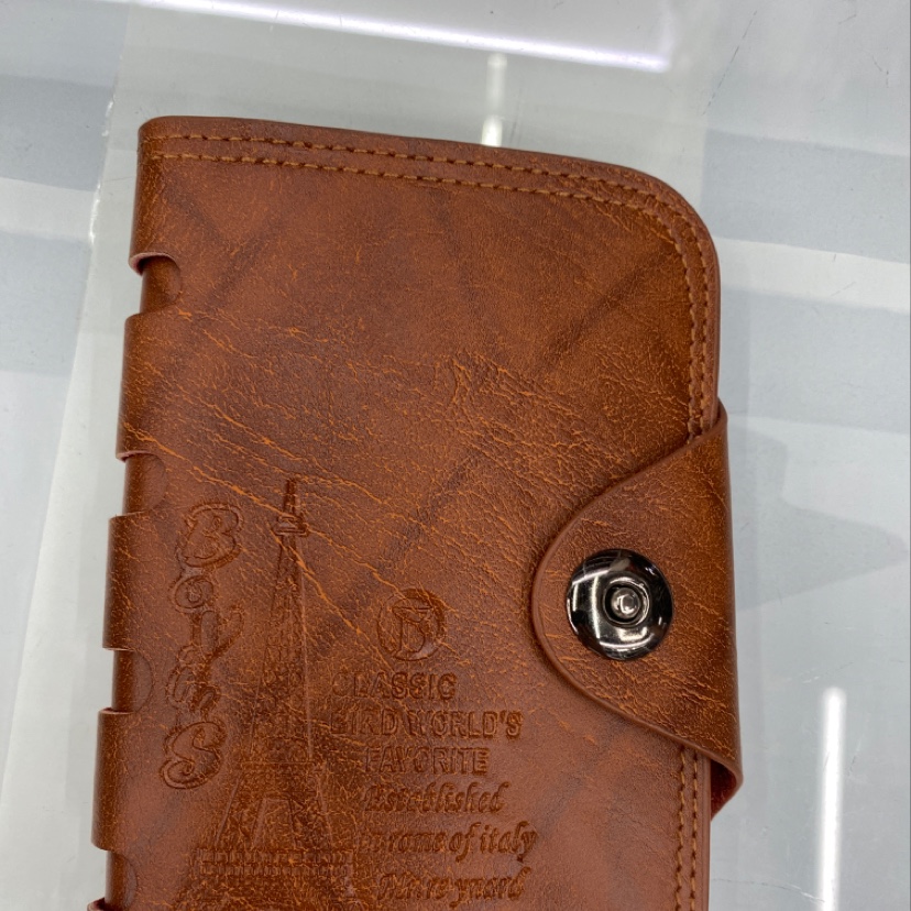 时尚中包磁扣钱包