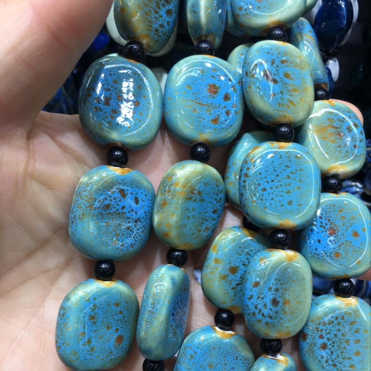 Ceramic flat bead