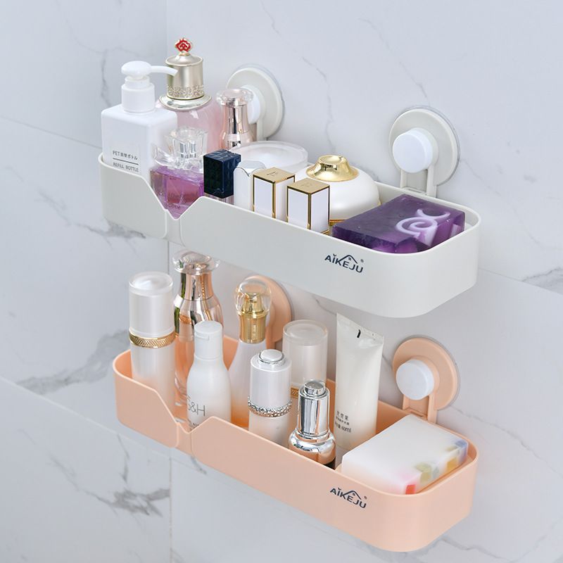 Direct sales bathroom soap and fragrance cover magic tool, water-draining powerful, no need for drilling rack, stick on the wall 601 Application Scenario
