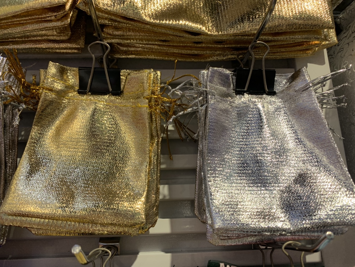 Gold varnished cloth pocket thumbnail
