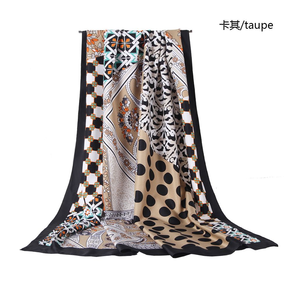 Cross-Border Twill Silk Cashew Patchwork Pattern Scarf Spring And Autumn Multi-Functional Printed Scarf Selling In Stock undefined