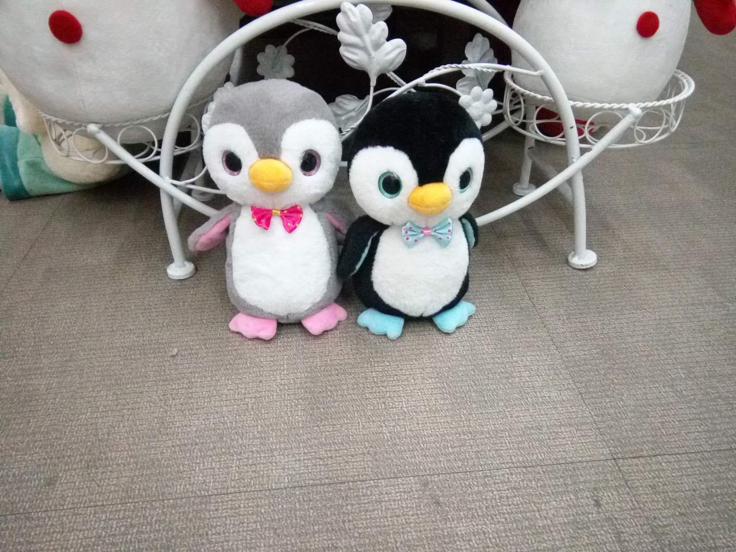 Bow-tied big-eyed penguin stuffed animal