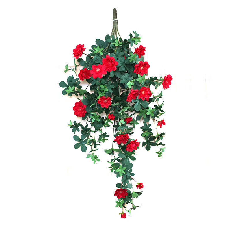 Artificial flower hanging, artificial azalea wall hanging, artificial rhododendron hanging, 90cm