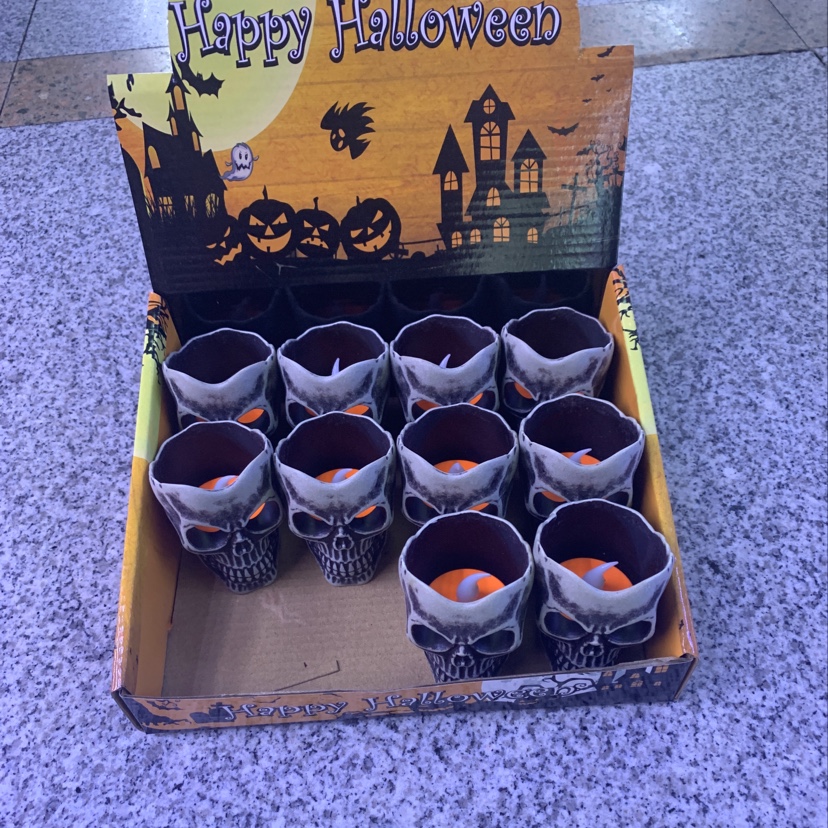 万圣节古铜鬼头灯，万圣节道具图