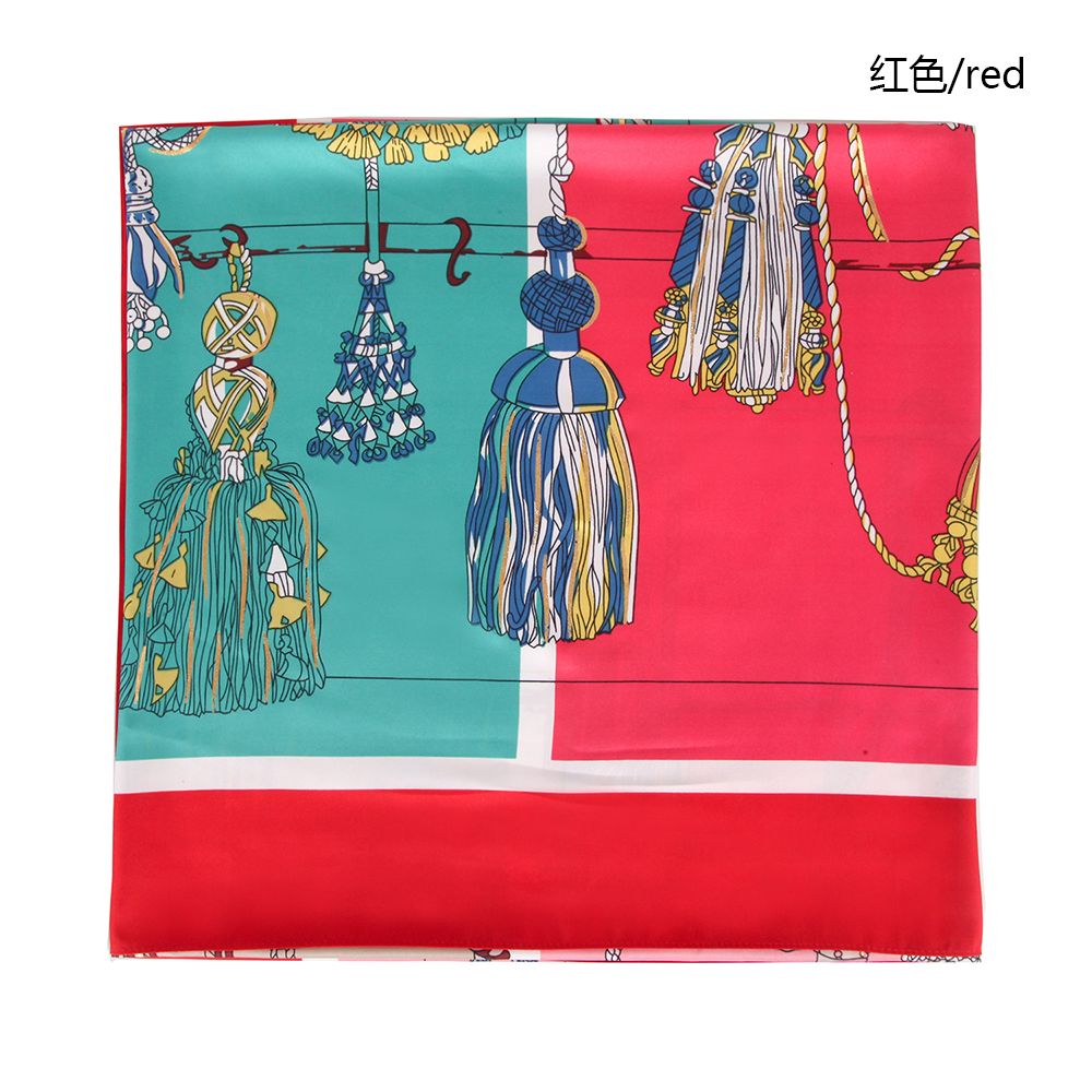 Origin Goods Twill Silk Hot Gold Beard Pattern Large Square Scarf Women Spring And Autumn Outdoor All Matching Style Scarf undefined