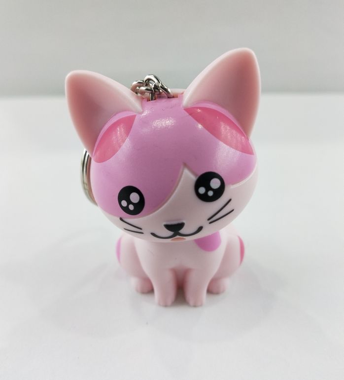 New Cheese cat keychain pendant, glowing and making sounds details Picture