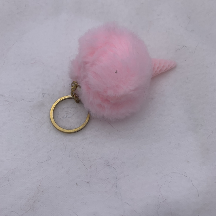 厂家直销 独角兽毛绒钥匙扣 毛球公仔包包挂件毛绒汽车 冰淇淋详情图3