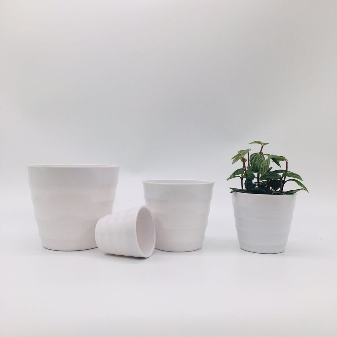 Factory direct sales of best-selling plastic flower POTS Y02, coarse-textured flower POTS, melamine flower POTS, plastic flower POTS, and imitation porcelain flower POTS Specification image