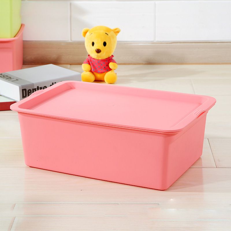 Direct-sale covered plastic storage boxes, large multi-color storage boxes for miscellaneous items, children's storage and organization boxes details Picture