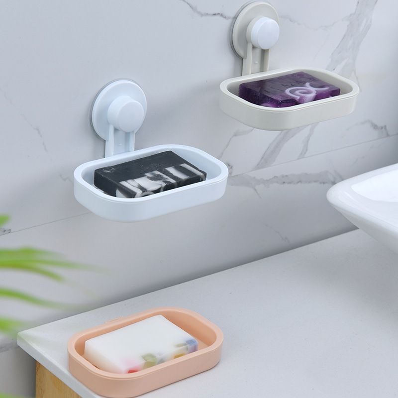Direct-sale bathroom suction cups, soap boxes, large soap boxes, draining creative storage racks, wall-mounted bathroom soap trays for washing and rinsing Application Scenario