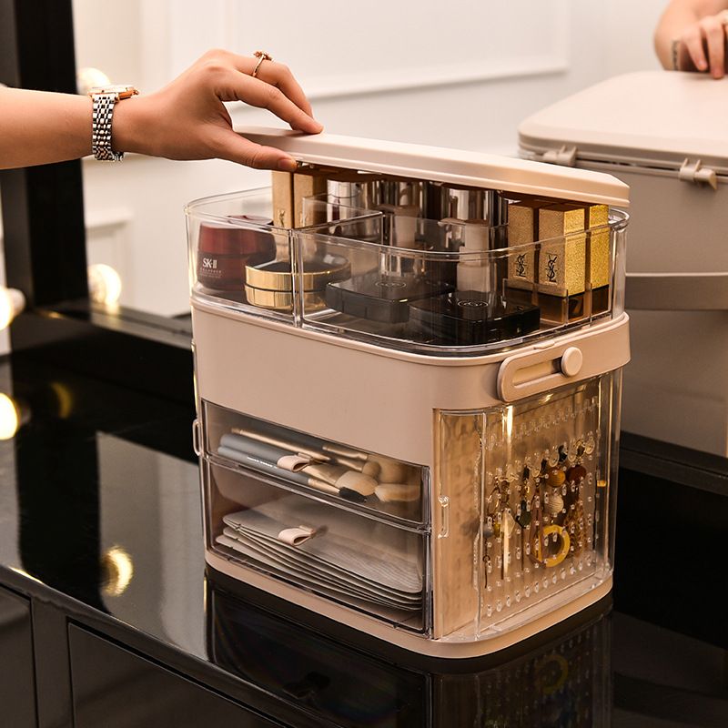 Direct sales cosmetics storage, plastic cabinet rack, drawer, multi-layer skin care product type storage rack, jewelry table, plastic box 1003, no mirror Application Scenario