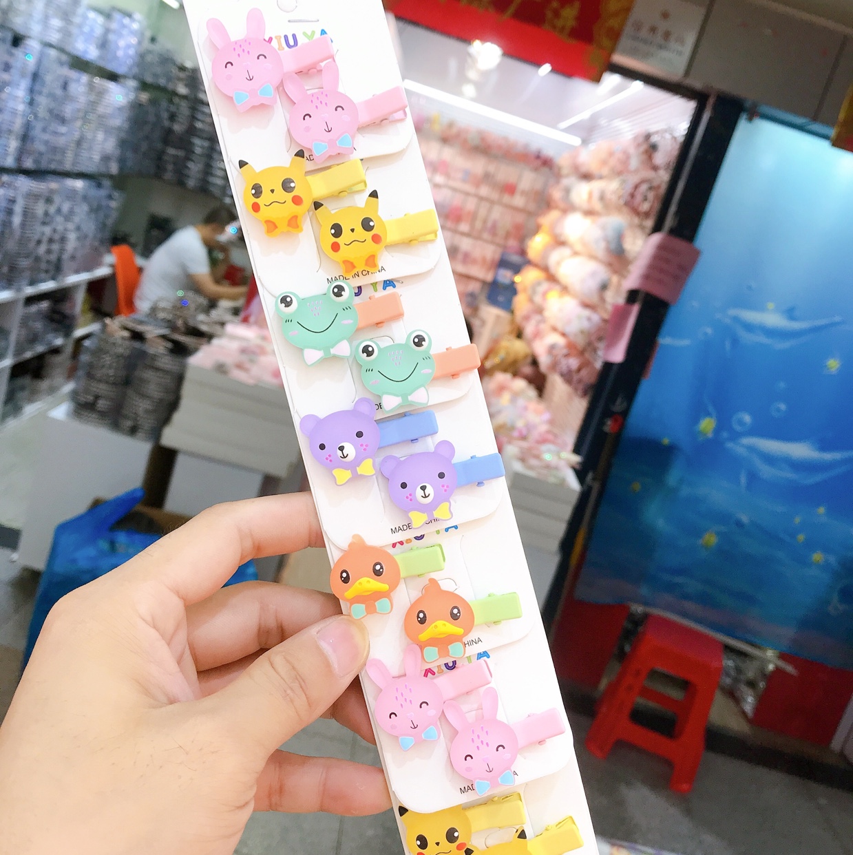 卡通鸭夹和皮筋