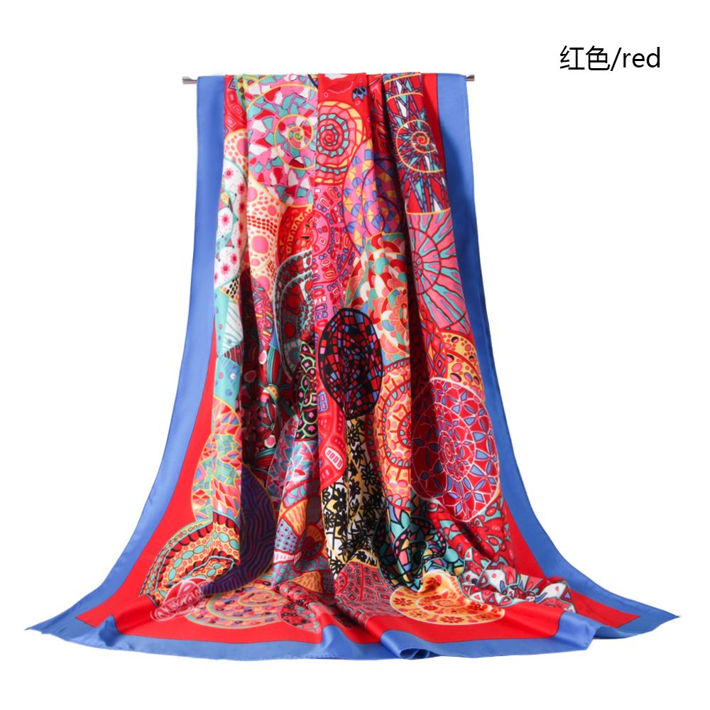 Manufacturers Direct Twill Silk Colorful Snail Pattern Scarf For Women Feel Like Silk undefined