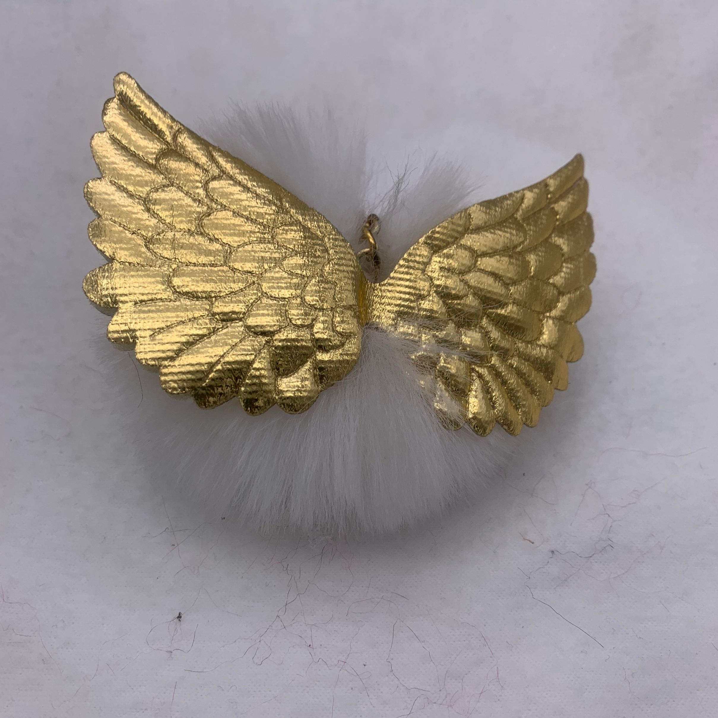 天使翅膀/毛球挂件/小兔毛细节图