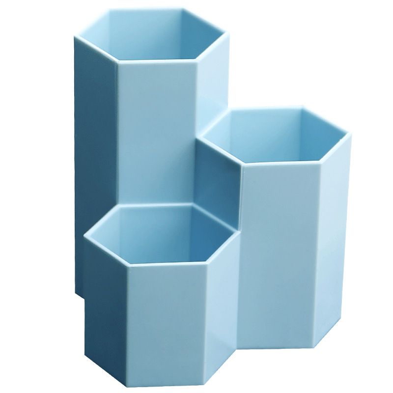 Direct sales multi-sided rhombic pen holder, dressing table storage box, multi-functional desktop pen holder, decorative makeup brush storage bucket Item Picture