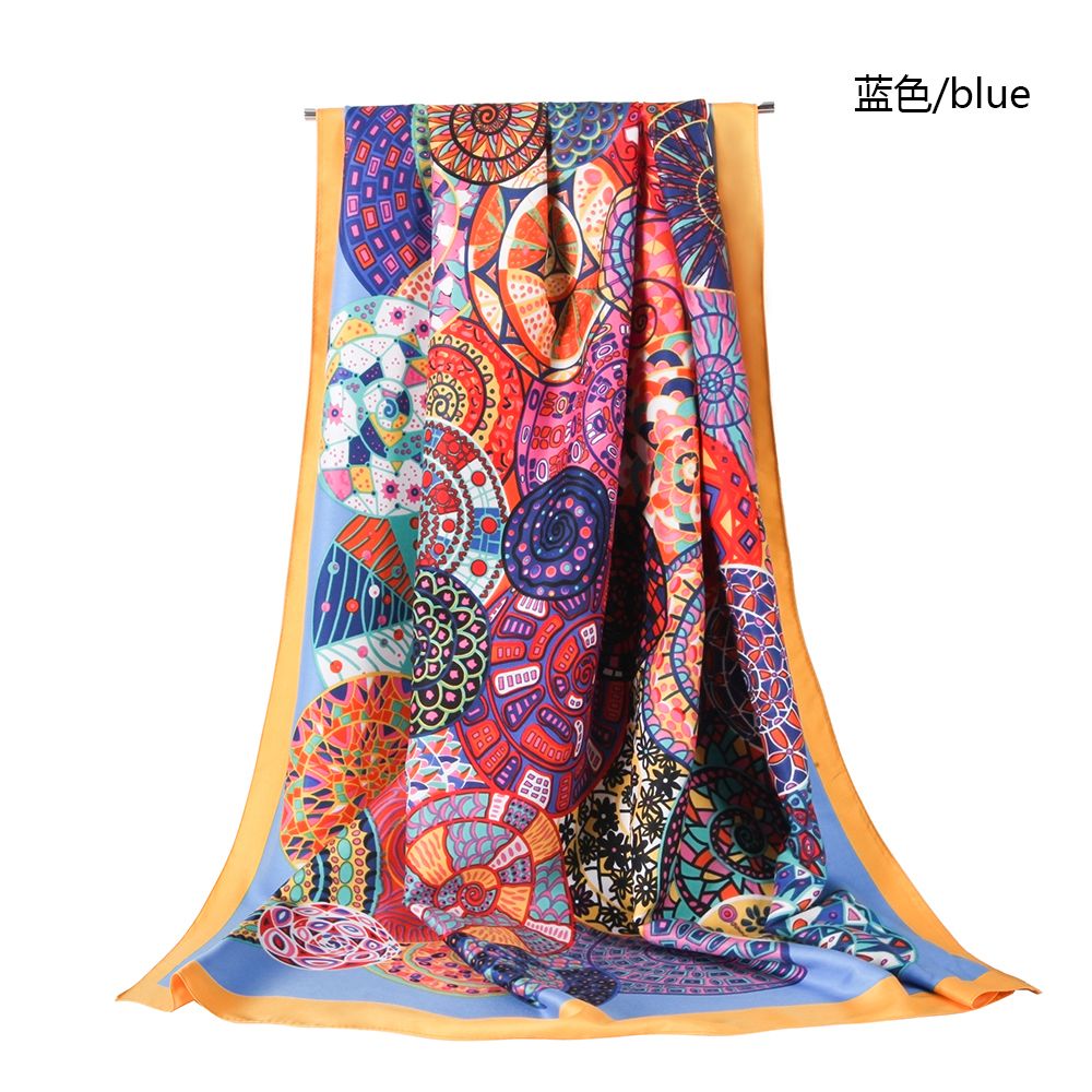 Manufacturers Direct Twill Silk Colorful Snail Pattern Scarf For Women Feel Like Silk undefined